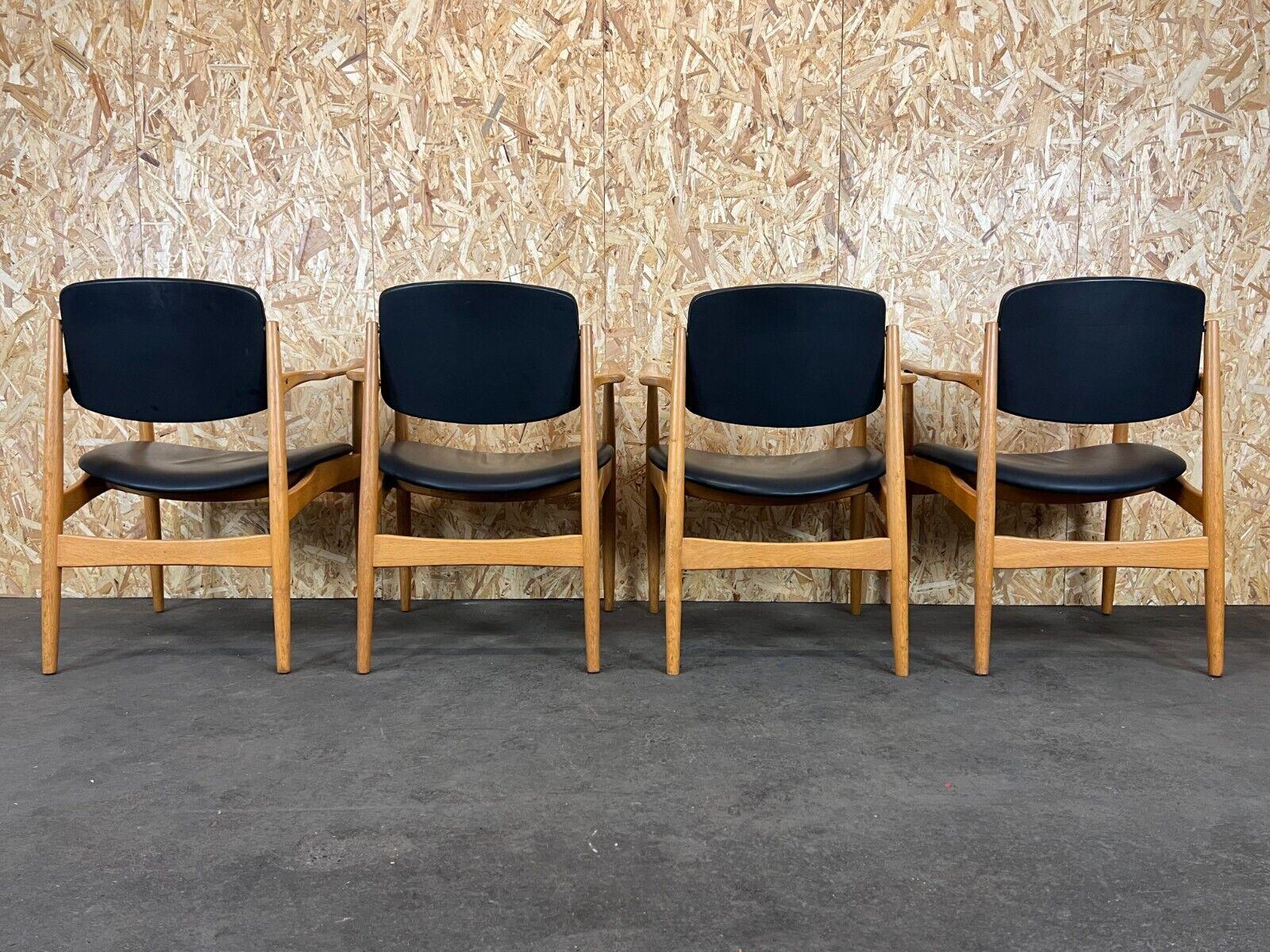 4x 60s 70s dining chair arm chair Danish design oak Denmark For Sale 7
