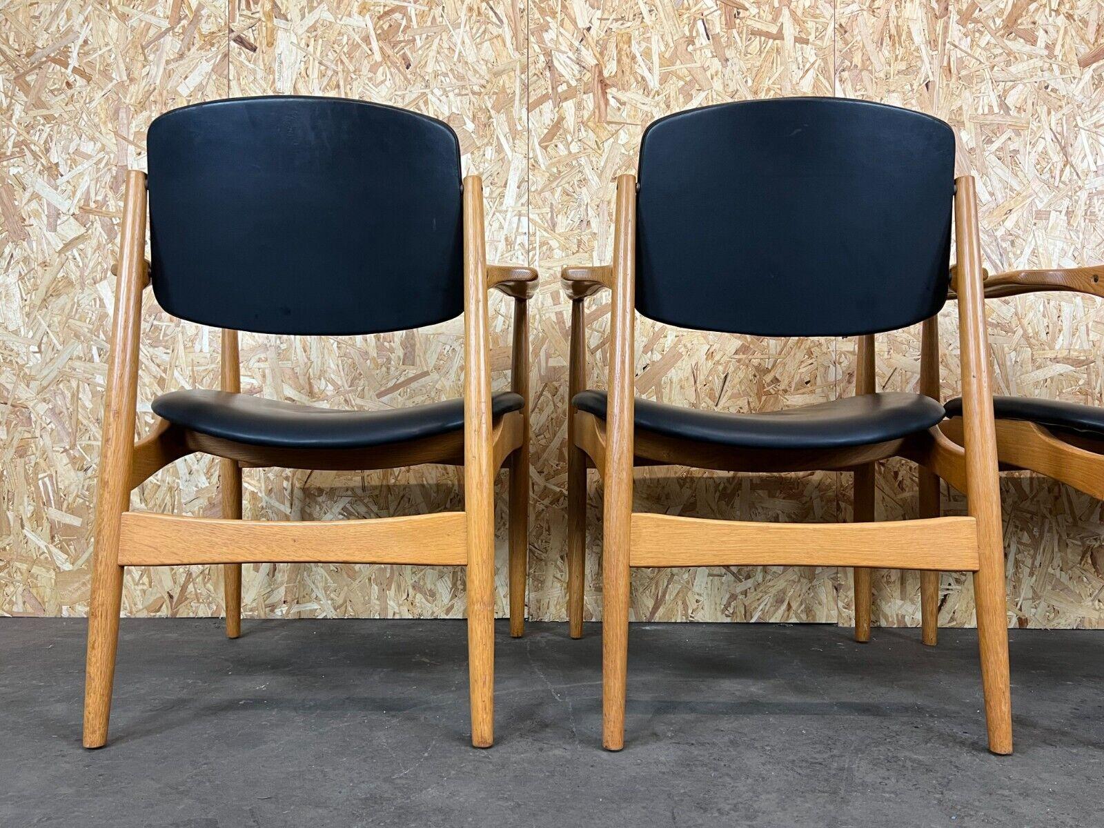 4x 60s 70s dining chair arm chair Danish design oak Denmark For Sale 8