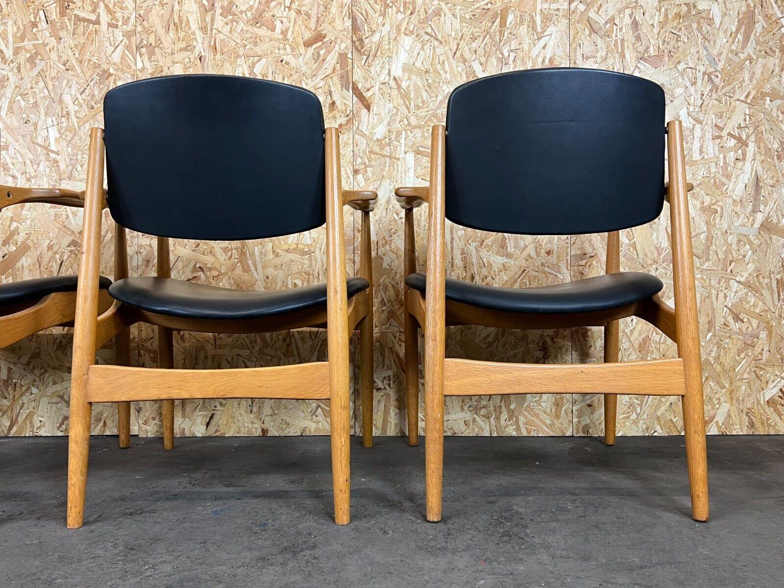 4x 60s 70s dining chair arm chair Danish design oak Denmark For Sale 9