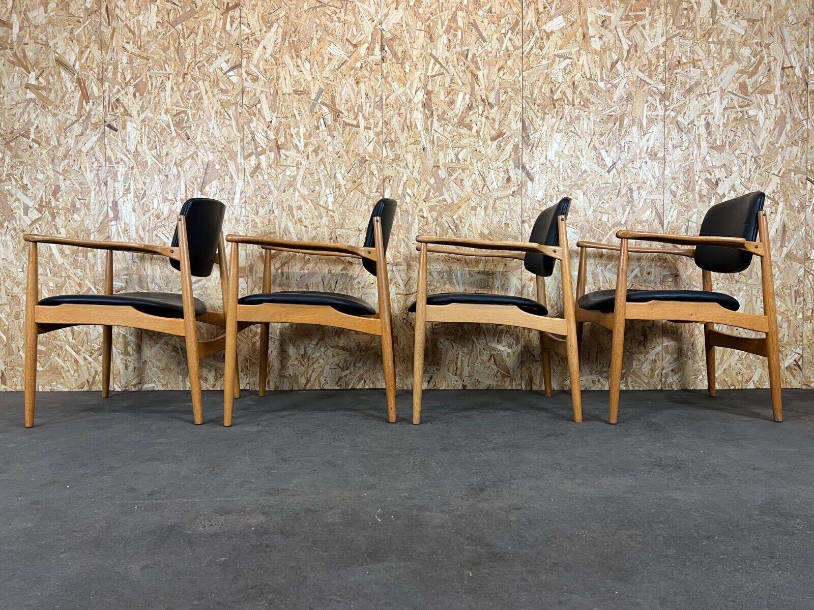 4x 60s 70s dining chair arm chair Danish design oak Denmark For Sale 10