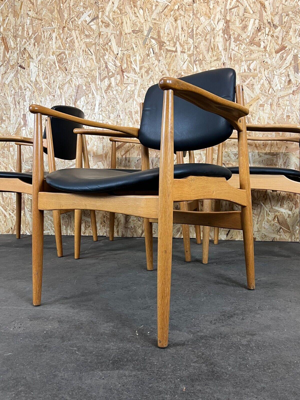 4x 60s 70s dining chair arm chair Danish design oak Denmark For Sale 11