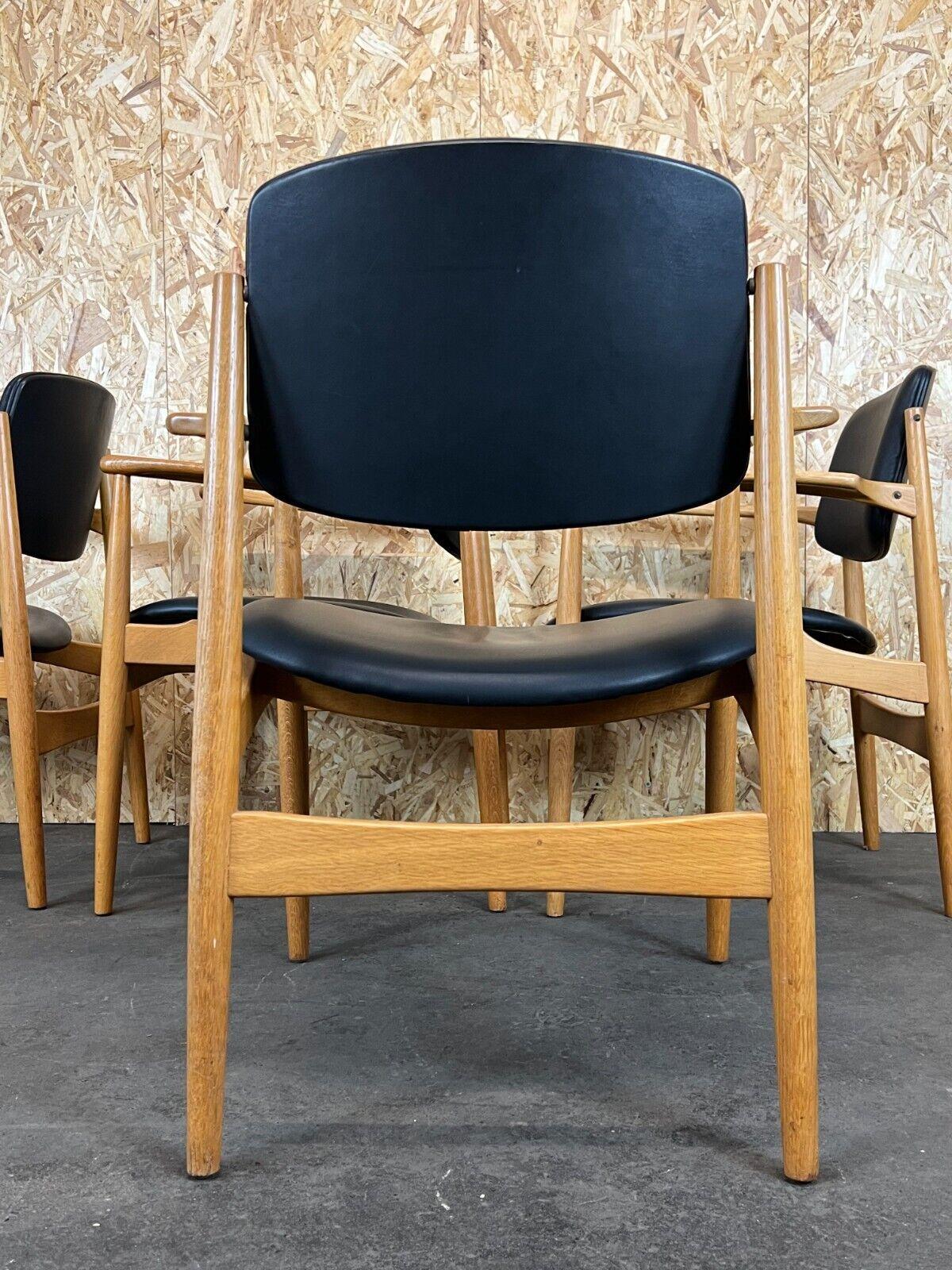 4x 60s 70s dining chair arm chair Danish design oak Denmark For Sale 13