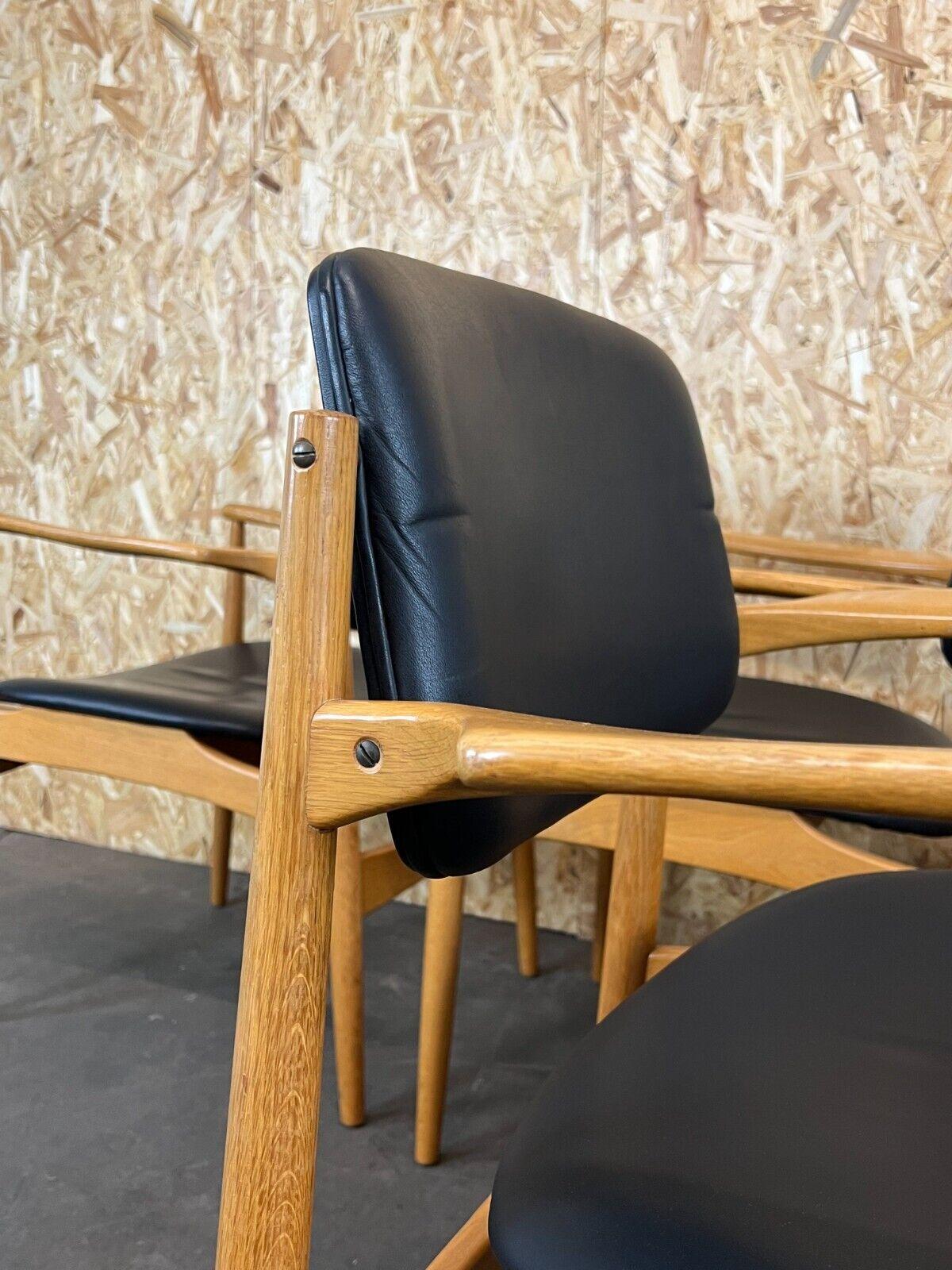 4x 60s 70s dining chair arm chair Danish design oak Denmark For Sale 15