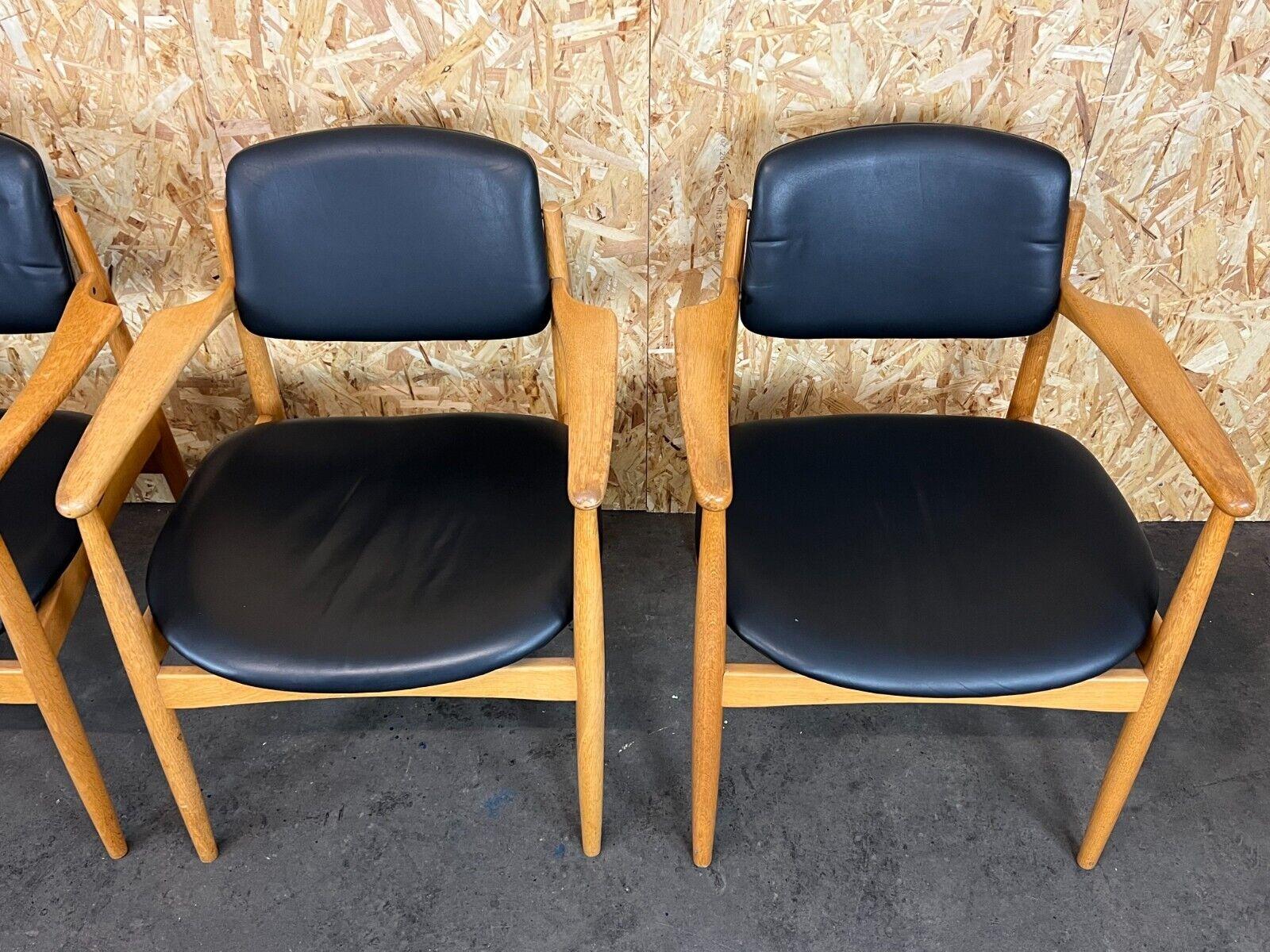 4x 60s 70s dining chair arm chair Danish design oak Denmark For Sale 1