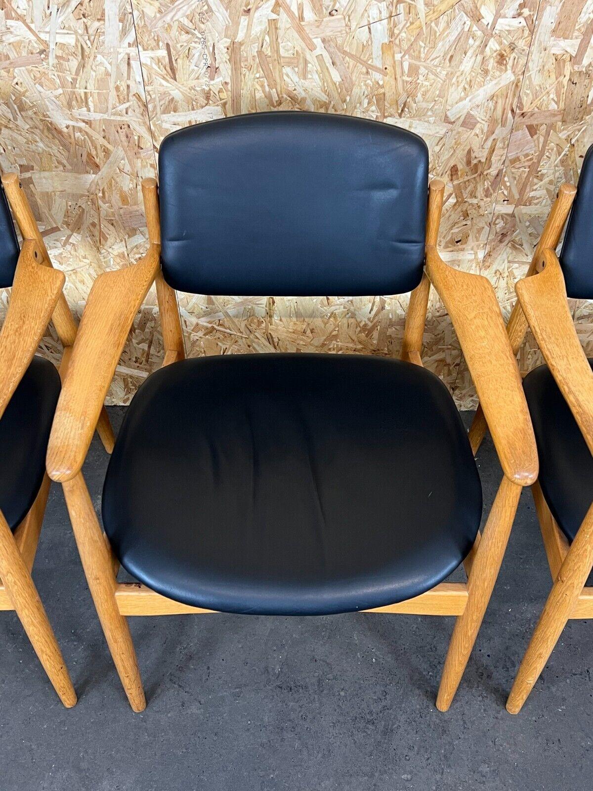 4x 60s 70s dining chair arm chair Danish design oak Denmark For Sale 3