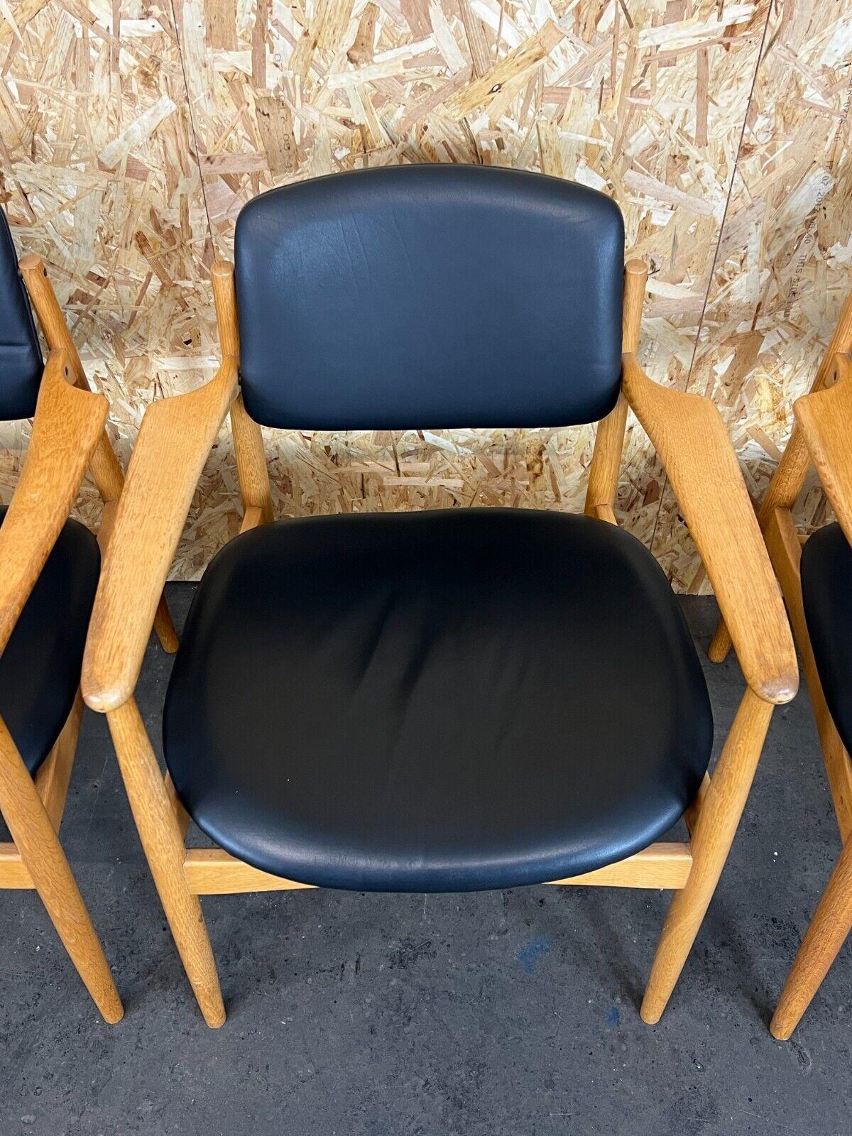 4x 60s 70s dining chair arm chair Danish design oak Denmark For Sale 4