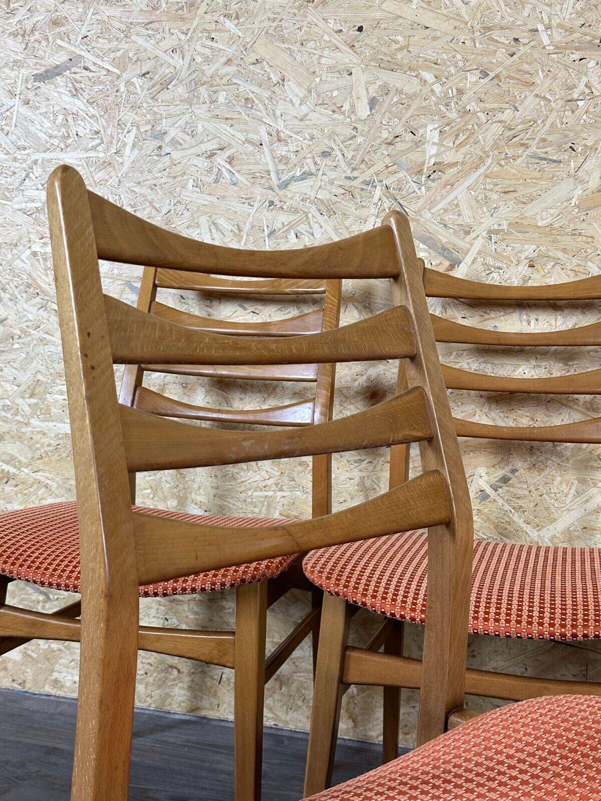4x 60s 70s dining chair chaise de salle à manger mid century Danish modern design en vente 8