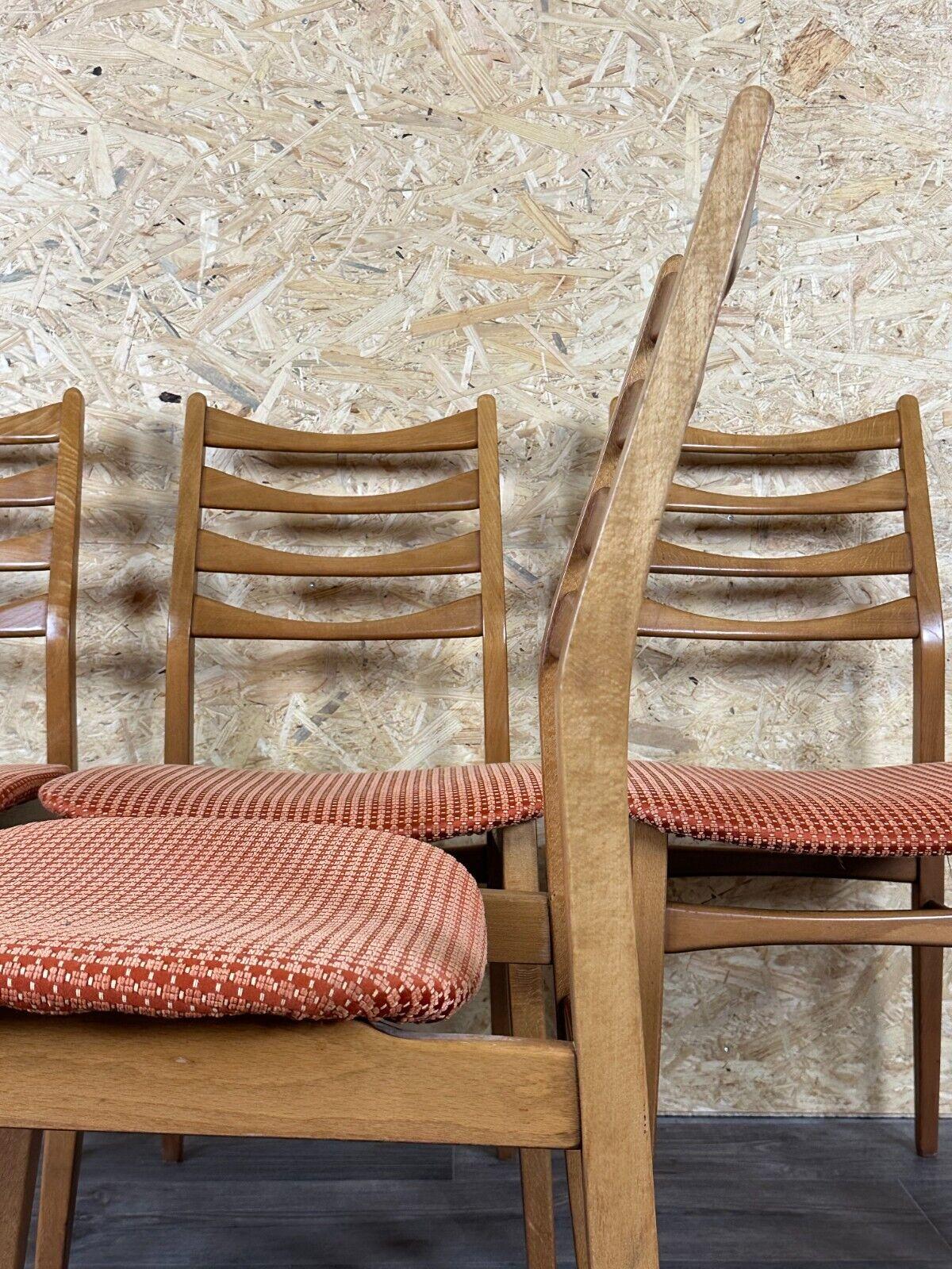 4x 60s 70s dining chair chaise de salle à manger mid century Danish modern design en vente 12