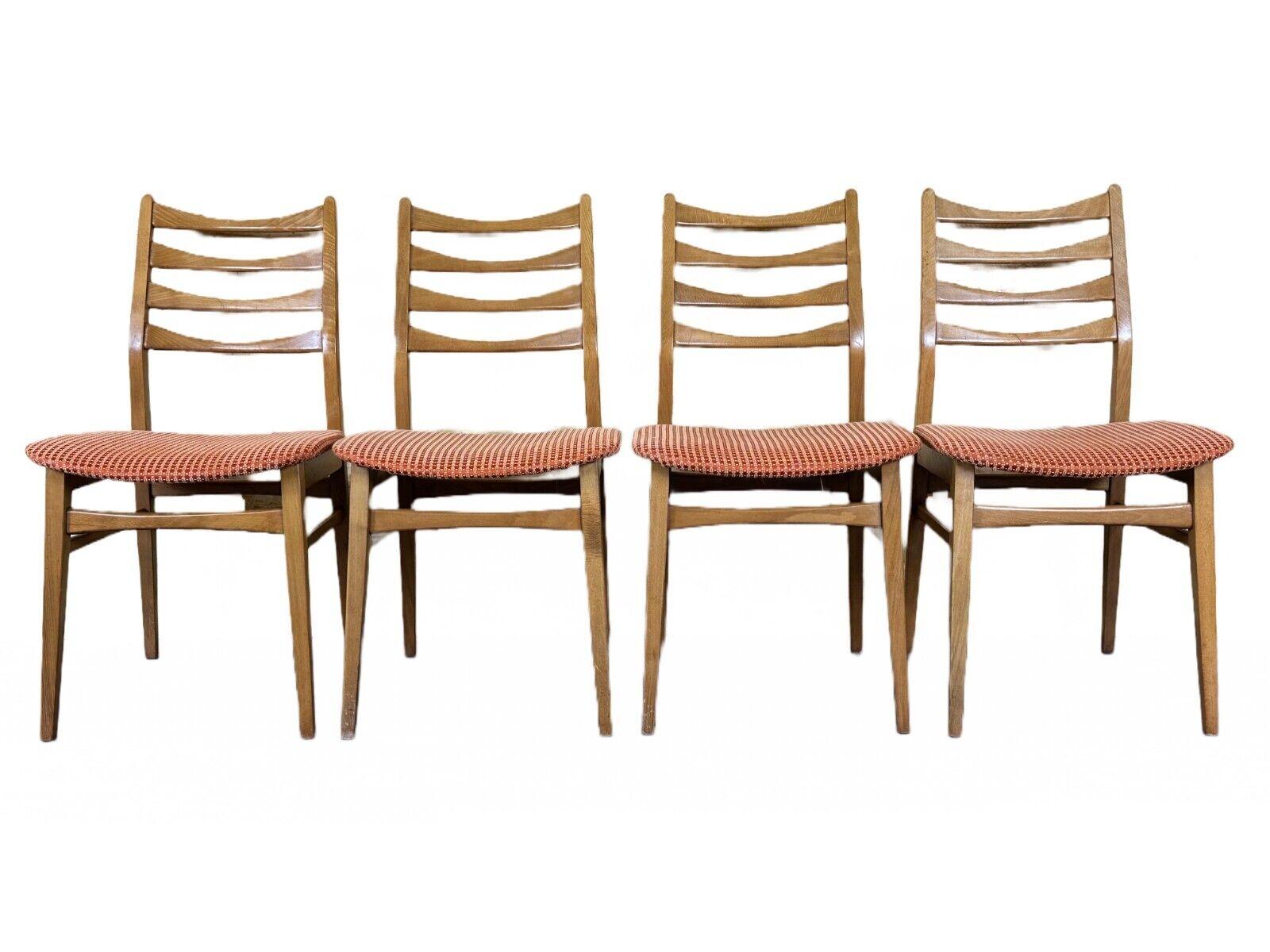 4x 60s 70s dining chair chaise de salle à manger mid century Danish modern design

Objet : 4x chaise

Fabricant :

Condit : bon

Âge : environ 1960-1970

Dimensions :

Largeur = 46,5 cm
Profondeur = 53,5 cm
Hauteur = 86,5 cm
Hauteur d'assise =
