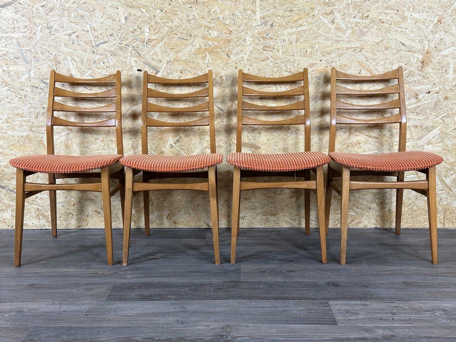 German 4x 60s 70s dining chair dining chair mid century Danish modern design For Sale
