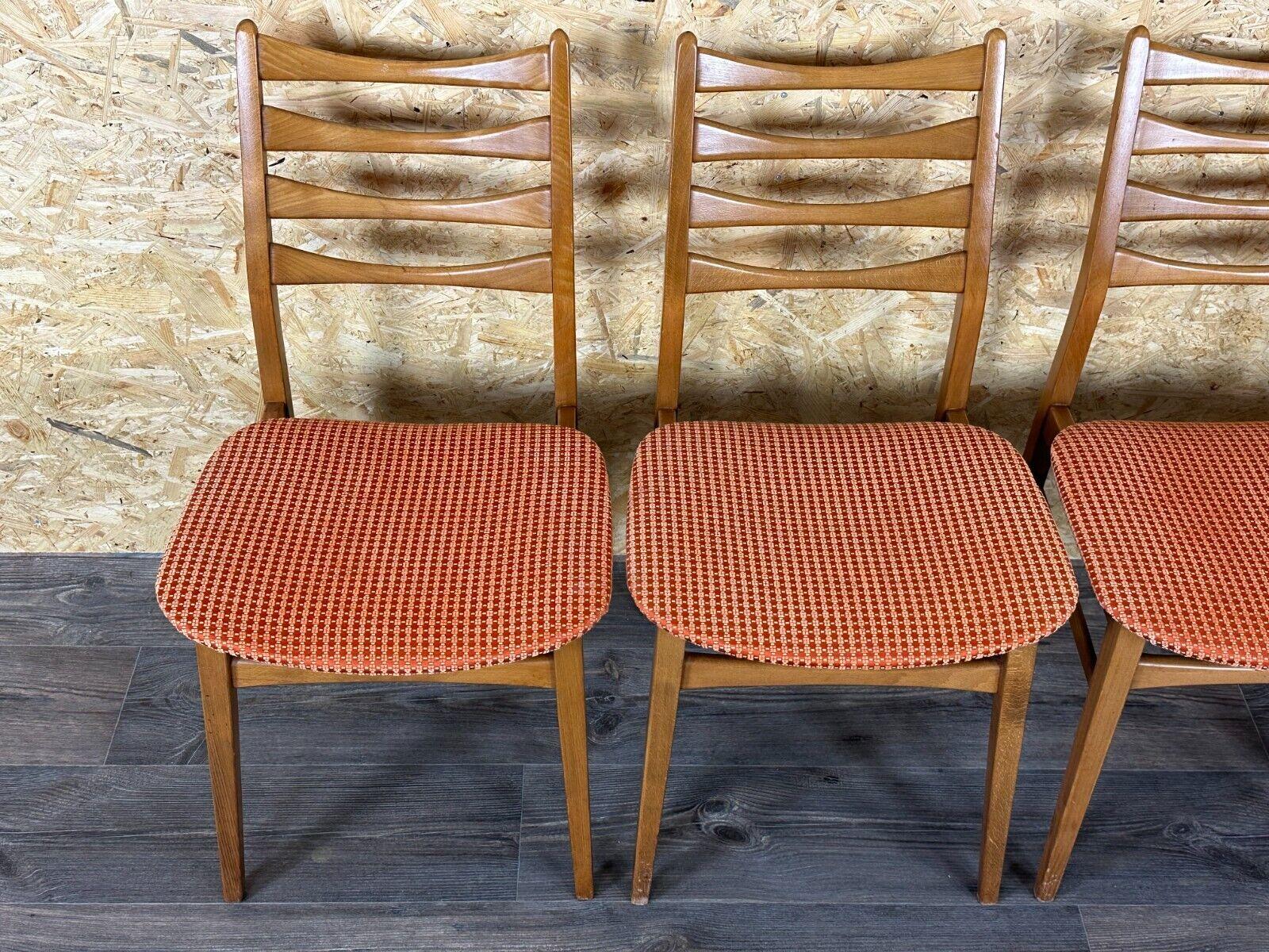 Late 20th Century 4x 60s 70s dining chair dining chair mid century Danish modern design For Sale