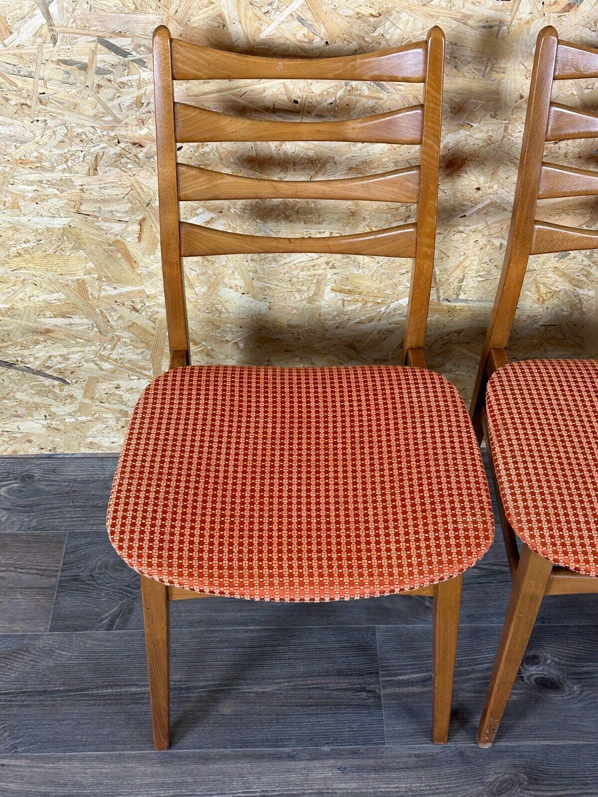 4x 60s 70s dining chair dining chair mid century Danish modern design For Sale 1
