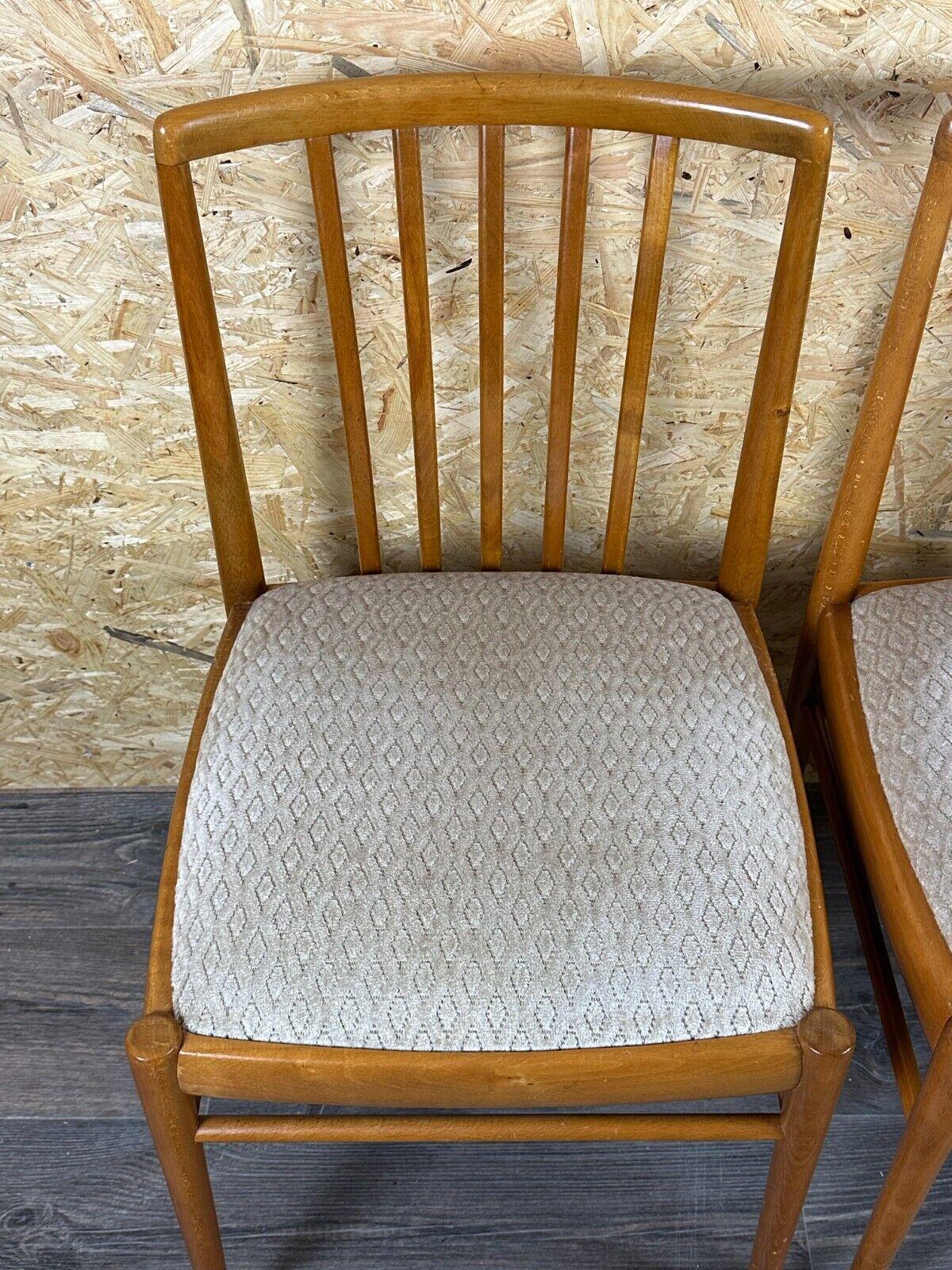 4x 60s 70s Dining Chair Mid Century Danish Modern Design im Angebot 5