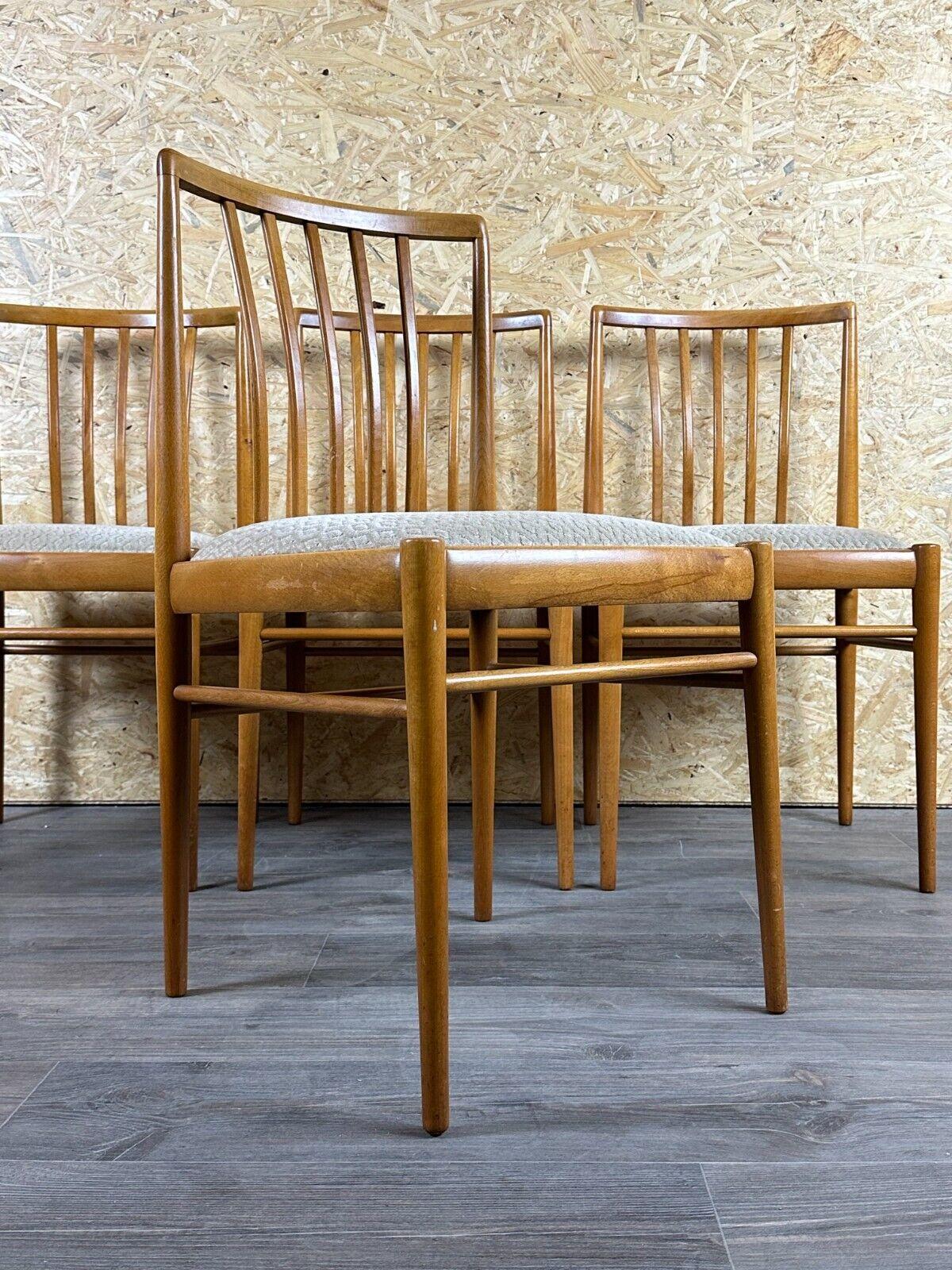 4x 60s 70s Dining Chair Mid Century Danish Modern Design im Angebot 6