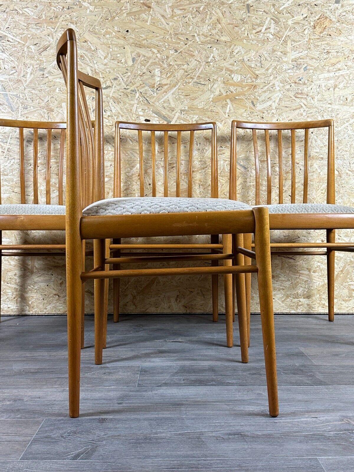 4x 60s 70s Dining Chair Mid Century Danish Modern Design im Angebot 8