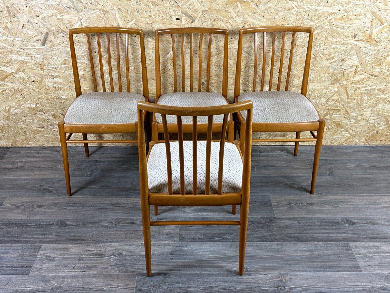 4x 60s 70s Dining Chair Mid Century Danish Modern Design im Angebot 9