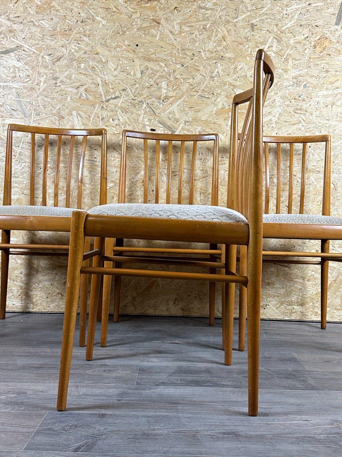 4x 60s 70s Dining Chair Mid Century Danish Modern Design im Angebot 11