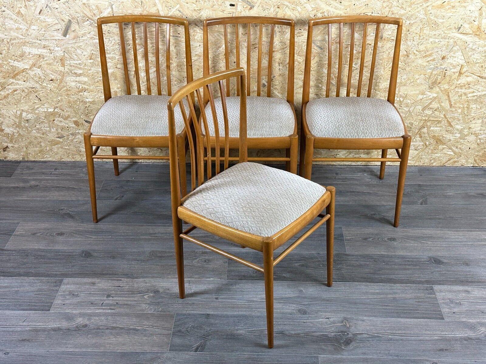4x 60s 70s Dining Chair Mid Century Danish Modern Design im Angebot 13
