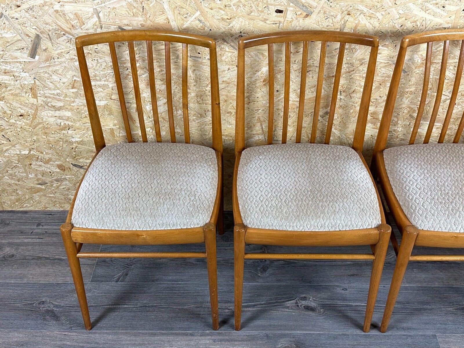4x 60s 70s Dining Chair Mid Century Danish Modern Design (Ende des 20. Jahrhunderts) im Angebot