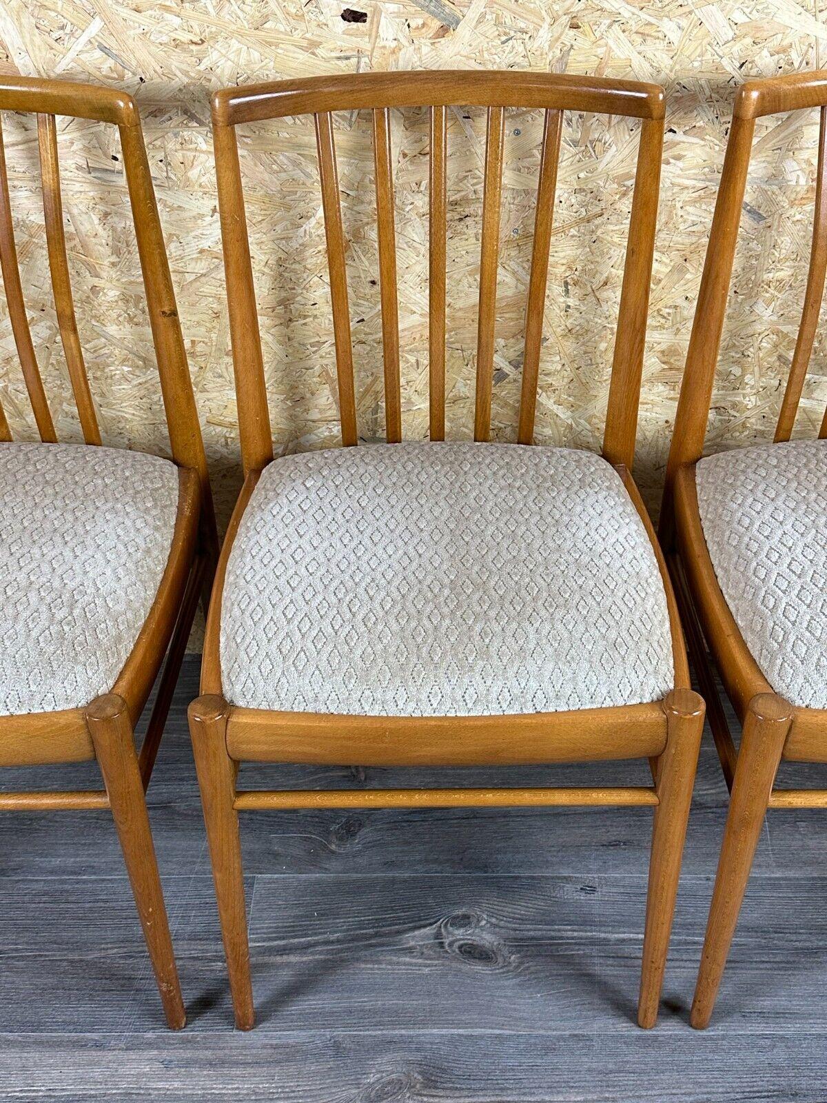 4x 60s 70s Dining Chair Mid Century Danish Modern Design im Angebot 2