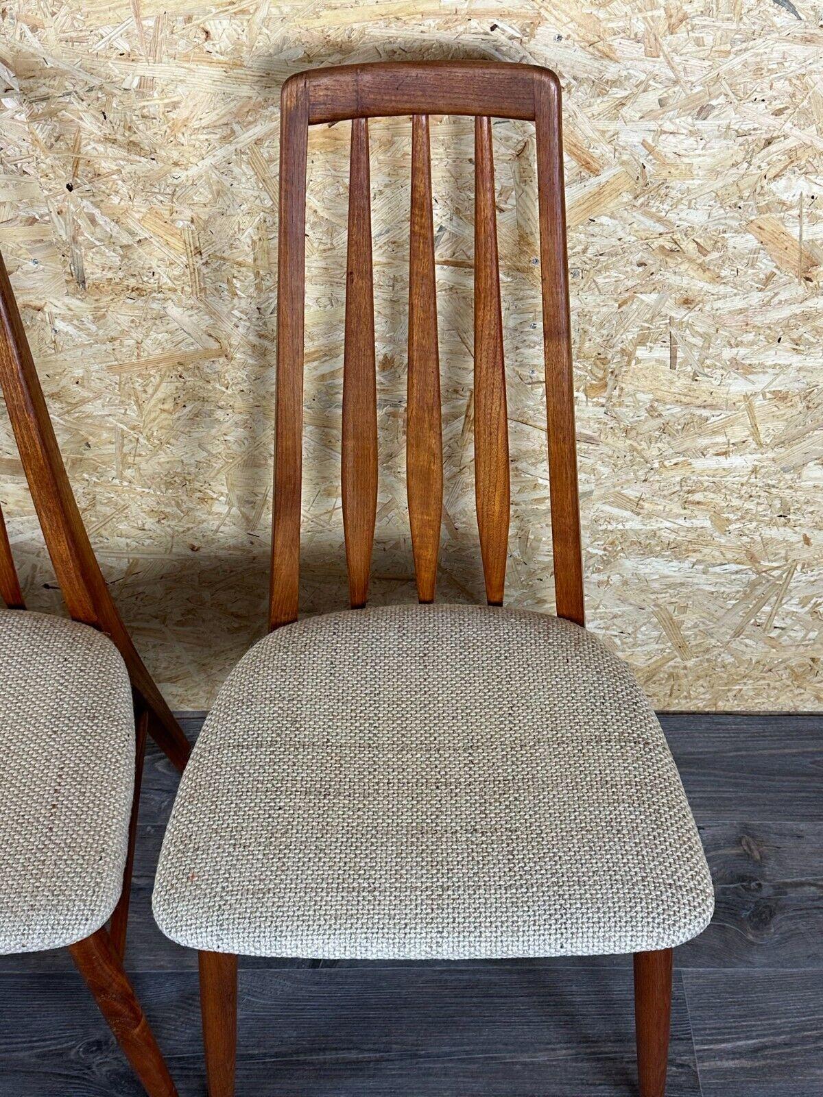 4x 60s 70s Eva teak chairs Dining Chair by Niels Koefoed for Hornslet For Sale 3