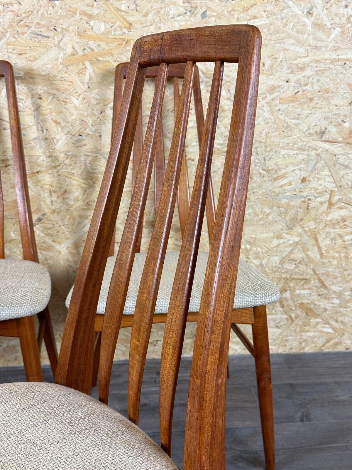 4x 60s 70s Eva teak chairs Dining Chair by Niels Koefoed for Hornslet For Sale 5