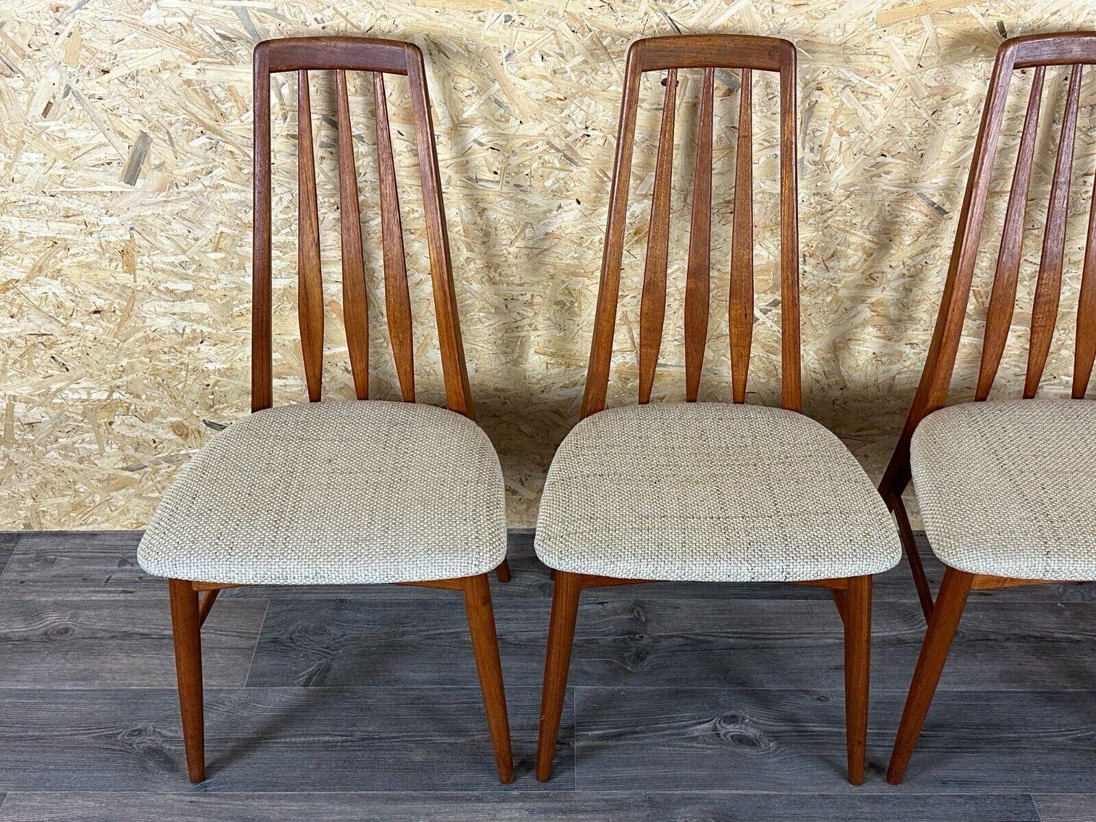 4x 60s 70s Eva teak chairs Dining Chair by Niels Koefoed for Hornslet In Good Condition For Sale In Neuenkirchen, NI