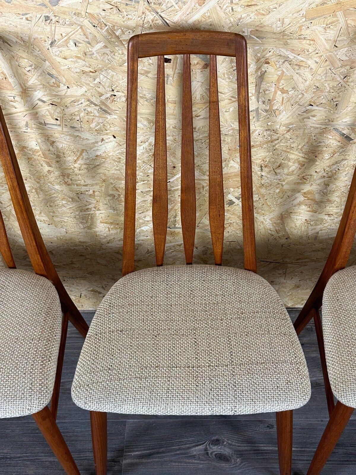 4x 60s 70s Eva teak chairs Dining Chair by Niels Koefoed for Hornslet For Sale 1