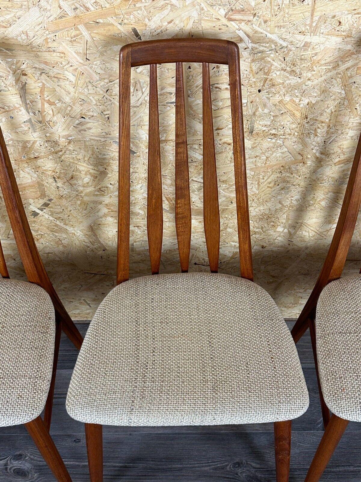 4x 60s 70s Eva teak chairs Dining Chair by Niels Koefoed for Hornslet For Sale 2