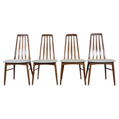 4x 60s 70s Eva teak chairs Dining Chair by Niels Koefoed for Hornslet