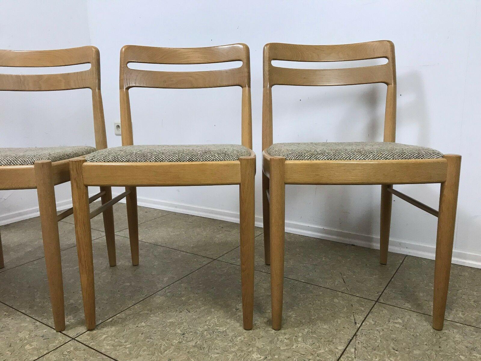 Fin du 20e siècle 4 chaises de salle à manger en chêne de design danois H.W Klein pour Bramin, années 60 x 70 en vente