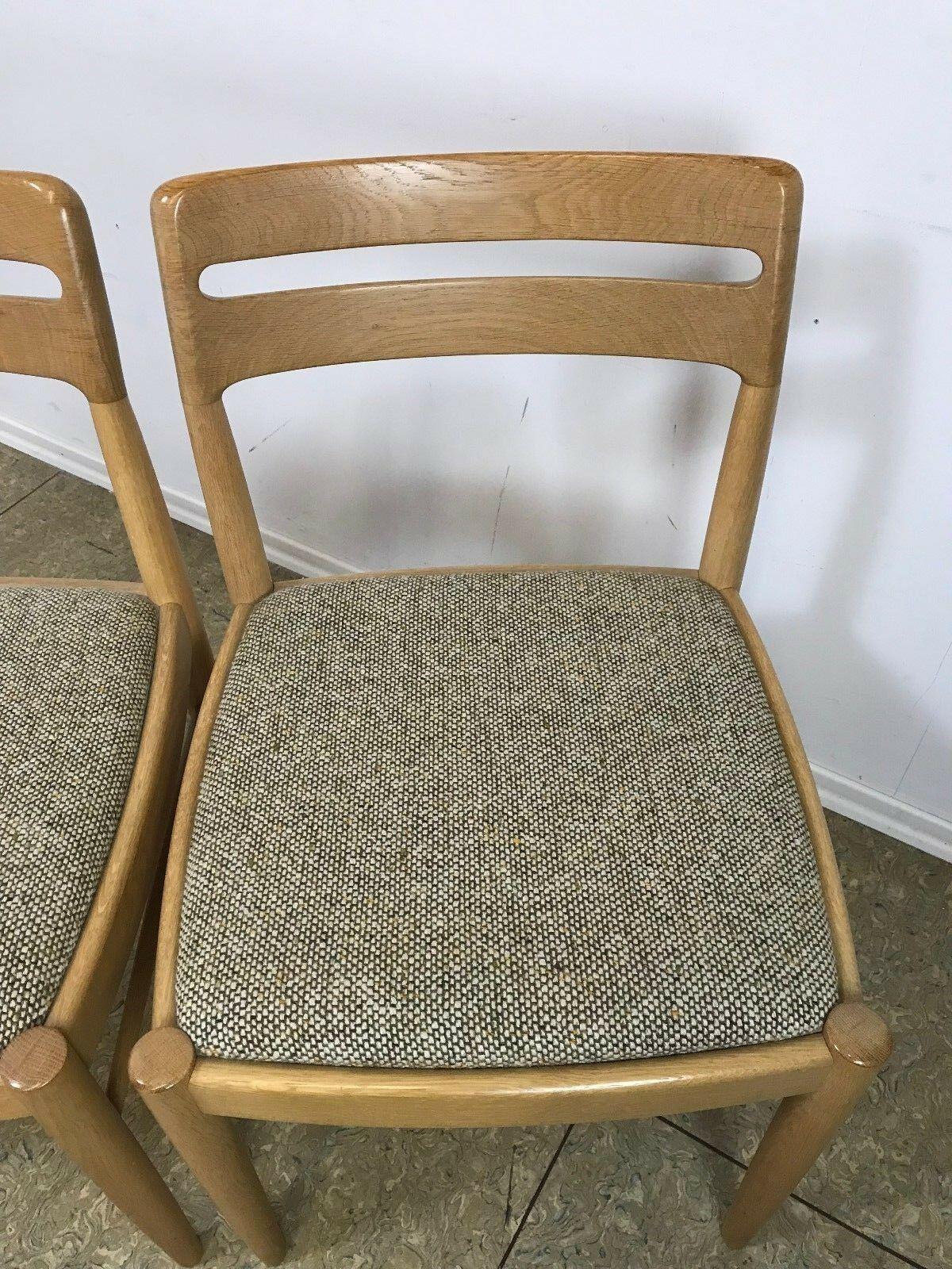 4x 60s 70s Oak Dining Chairs Danish Design H.W Klein for Bramin For Sale 1