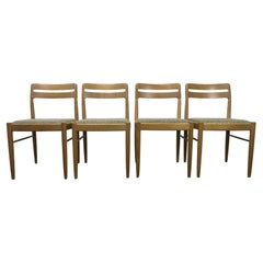 4x 60s 70s Oak Dining Chairs Danish Design H.W Klein for Bramin