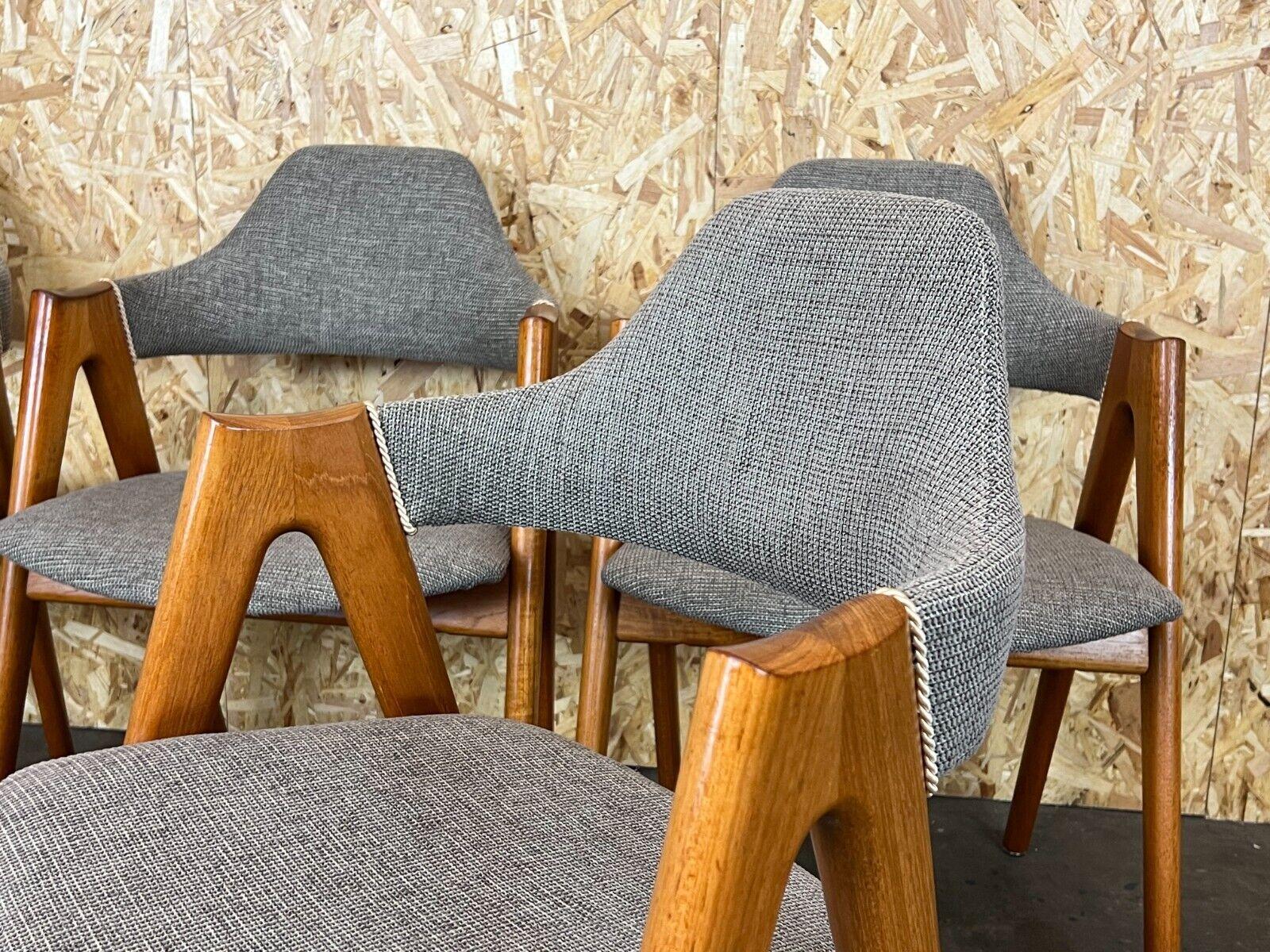 4x 60s 70s Teak Chair Chairs Kai Kristiansen Sva Møbler Danish Design 7