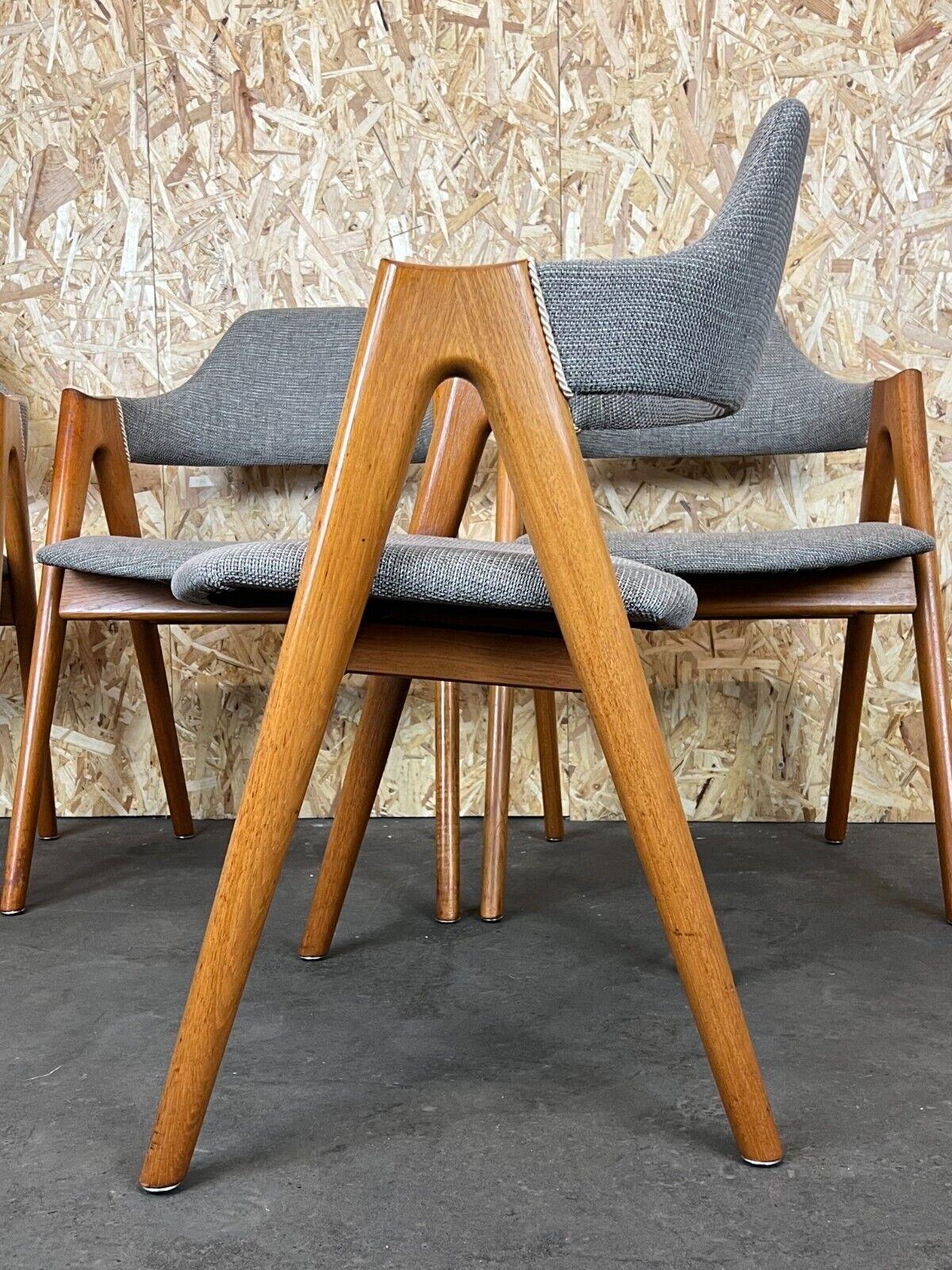 4x 60s 70s Teak Chair Chairs Kai Kristiansen Sva Møbler Danish Design 9