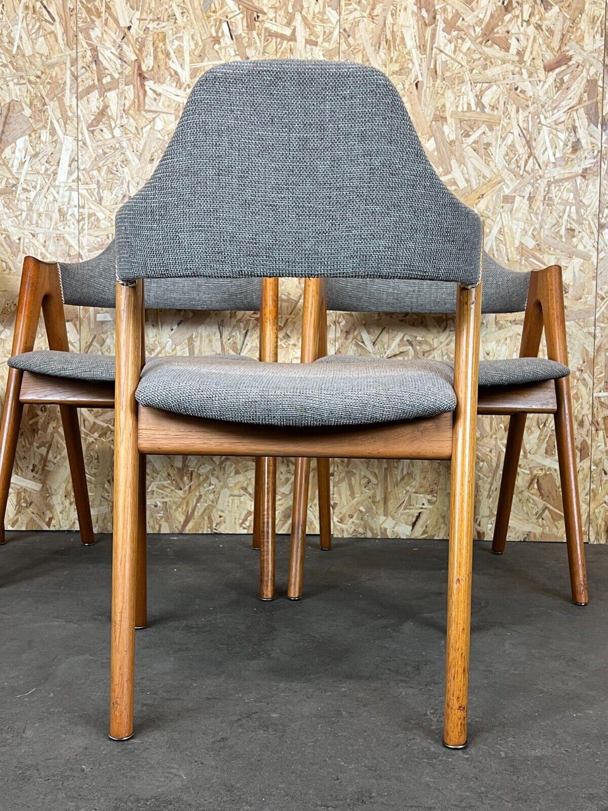 4x 60s 70s Teak Chair Chairs Kai Kristiansen Sva Møbler Danish Design 11