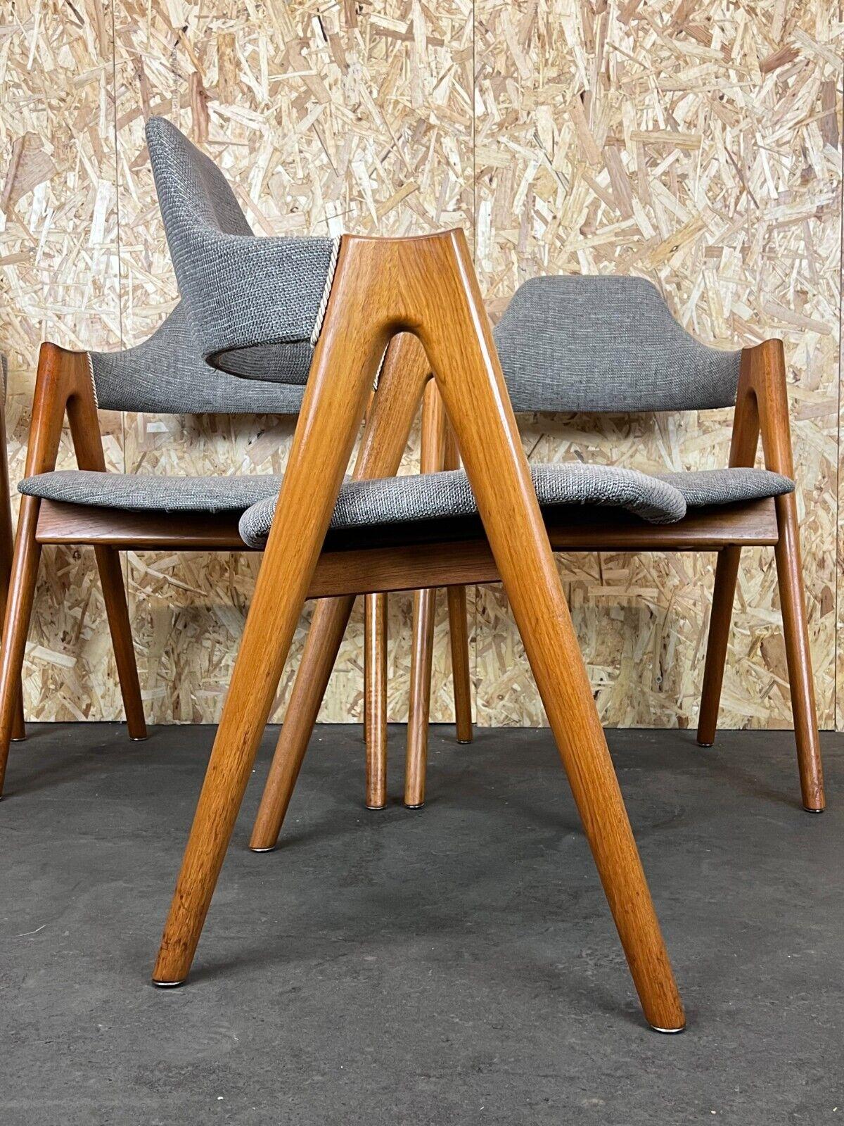 4x 60s 70s Teak Chair Chairs Kai Kristiansen Sva Møbler Danish Design 13