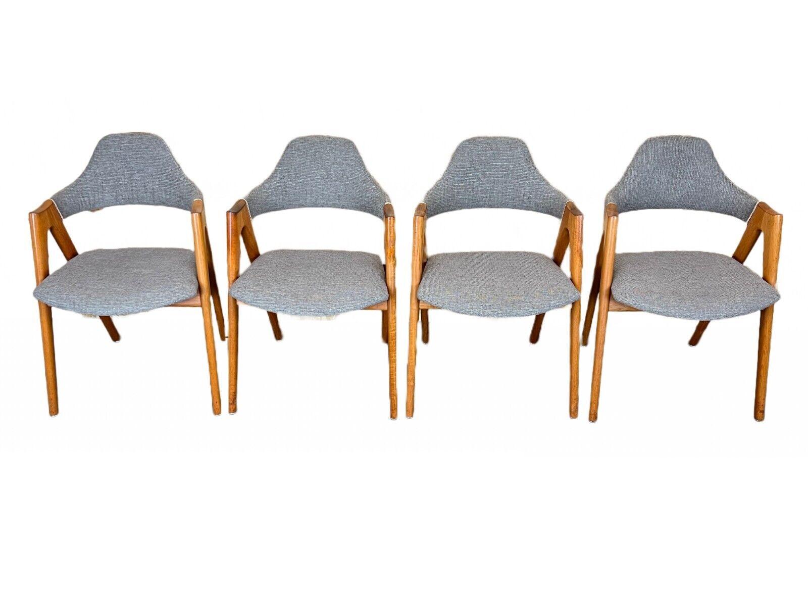 4x 60s 70s Teak chair chairs Kai Kristiansen Sva Møbler Danish Design

Object: 4x chair

Manufacturer: Kai Kristiansen

Condition: good

Age: around 1960-1970

Dimensions:

Width = 51cm
Depth = 51cm
Height = 79cm
Seat height =