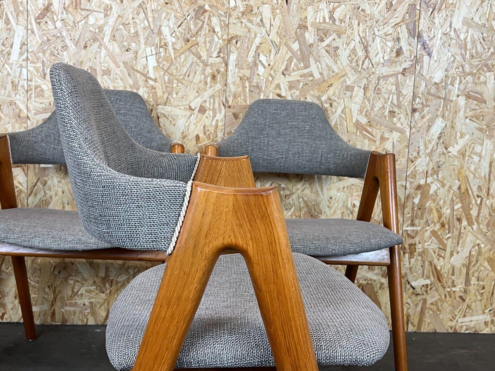 4x 60s 70s Teak Chair Chairs Kai Kristiansen Sva Møbler Danish Design 15