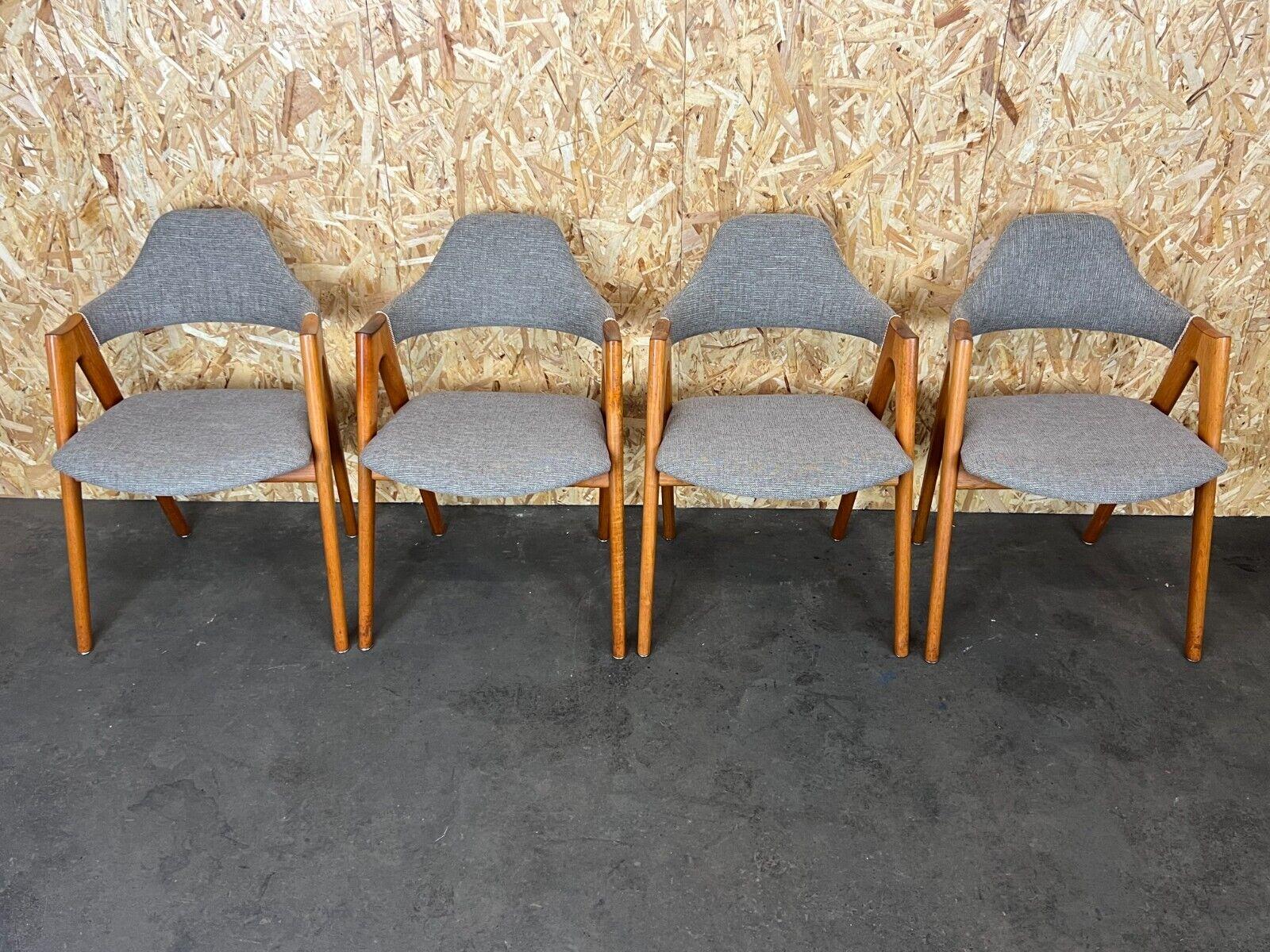 Late 20th Century 4x 60s 70s Teak Chair Chairs Kai Kristiansen Sva Møbler Danish Design