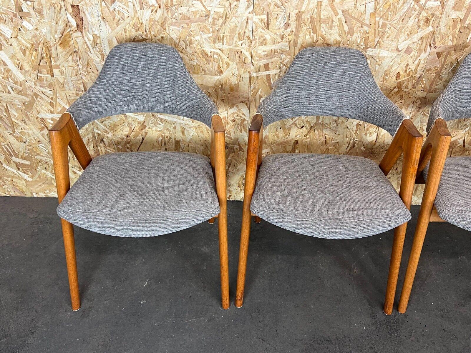 Fabric 4x 60s 70s Teak Chair Chairs Kai Kristiansen Sva Møbler Danish Design