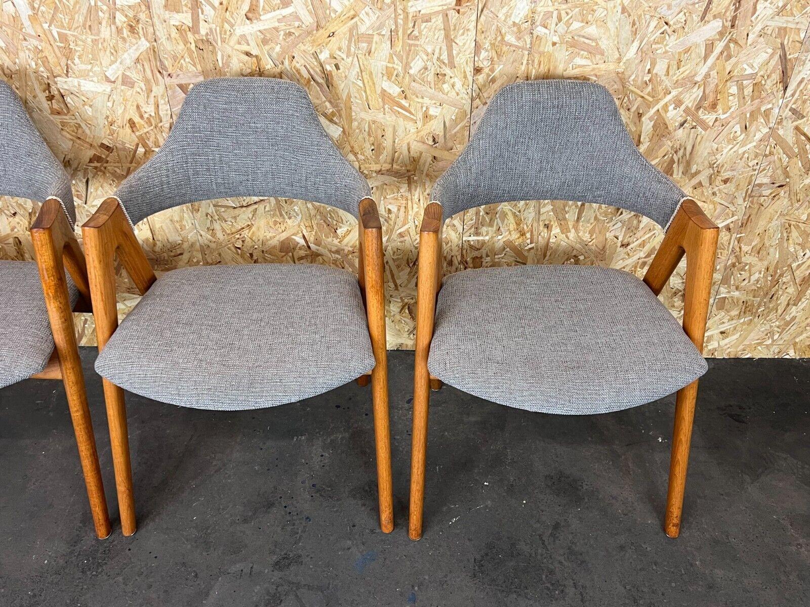 4x 60s 70s Teak Chair Chairs Kai Kristiansen Sva Møbler Danish Design 1