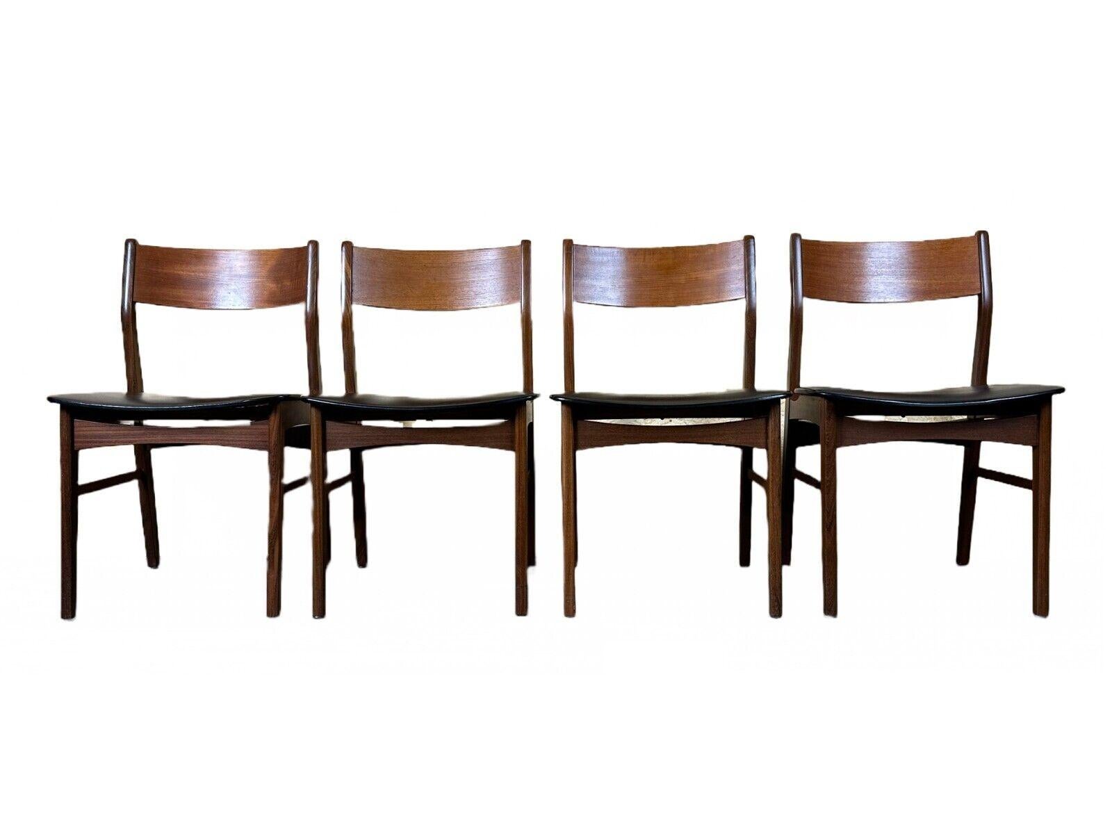 4x 60s 70s Teak Chair Dining Chair Danish Modern Design Denmark

Object: 4x chair

Manufacturer:

Condition: good

Age: around 1960-1970

Dimensions:

Width = 49cm
Depth = 47cm
Height = 79cm
Seat height = 43.5cm

Material: teak, faux leather

Other