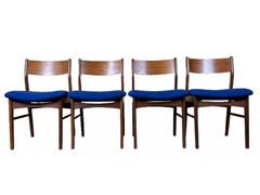 4x 60s 70s Teak Chair Dining Chair Danish Modern Design Denmark