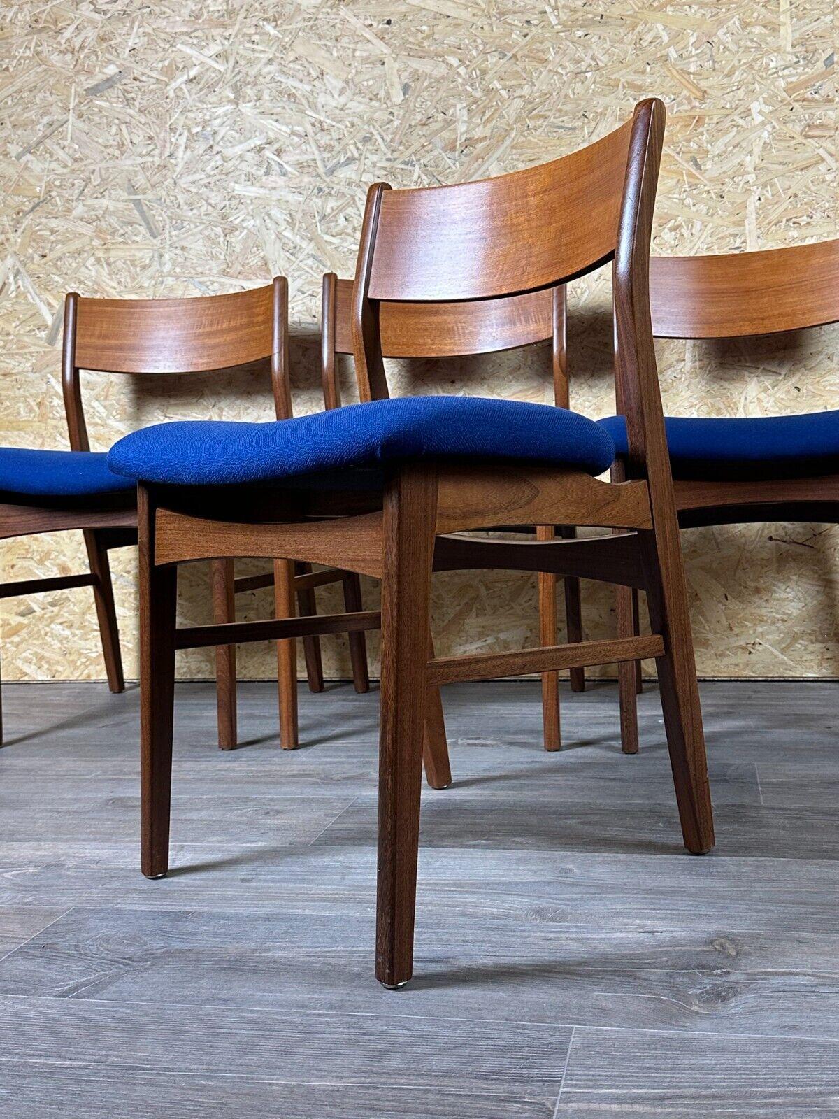 4x 60s 70s Teak Chair Dining Chair Danish Modern Design Denmark en vente 3