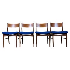 4x 60s 70s Teak Chair Dining Chair Danish Modern Design Denmark