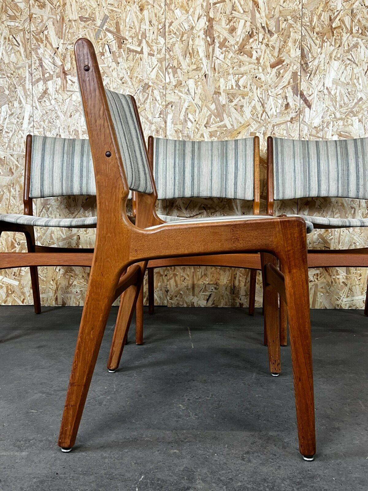 4x 60s 70s teak chairs Chair Dining Chair Henning Kjaernulf Danish 60s For Sale 3