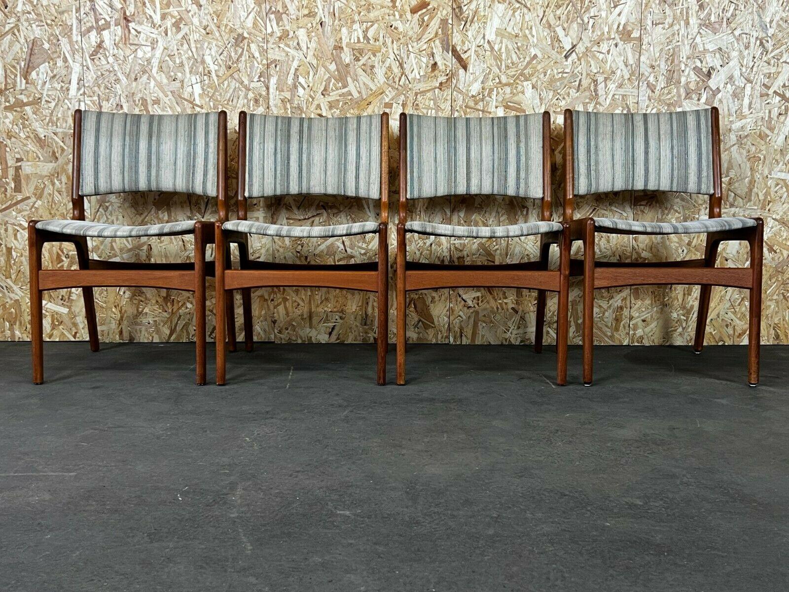 4x 60s 70s teak chairs chair dining chair Henning Kjaernulf Danish 60s

Object: 4x chair

Manufacturer: Henning Kjaernulf

Condition: good - vintage

Age: around 1960-1970

Dimensions:

48.5cm x 52cm x 81cm
Seat height = 45cm

Other