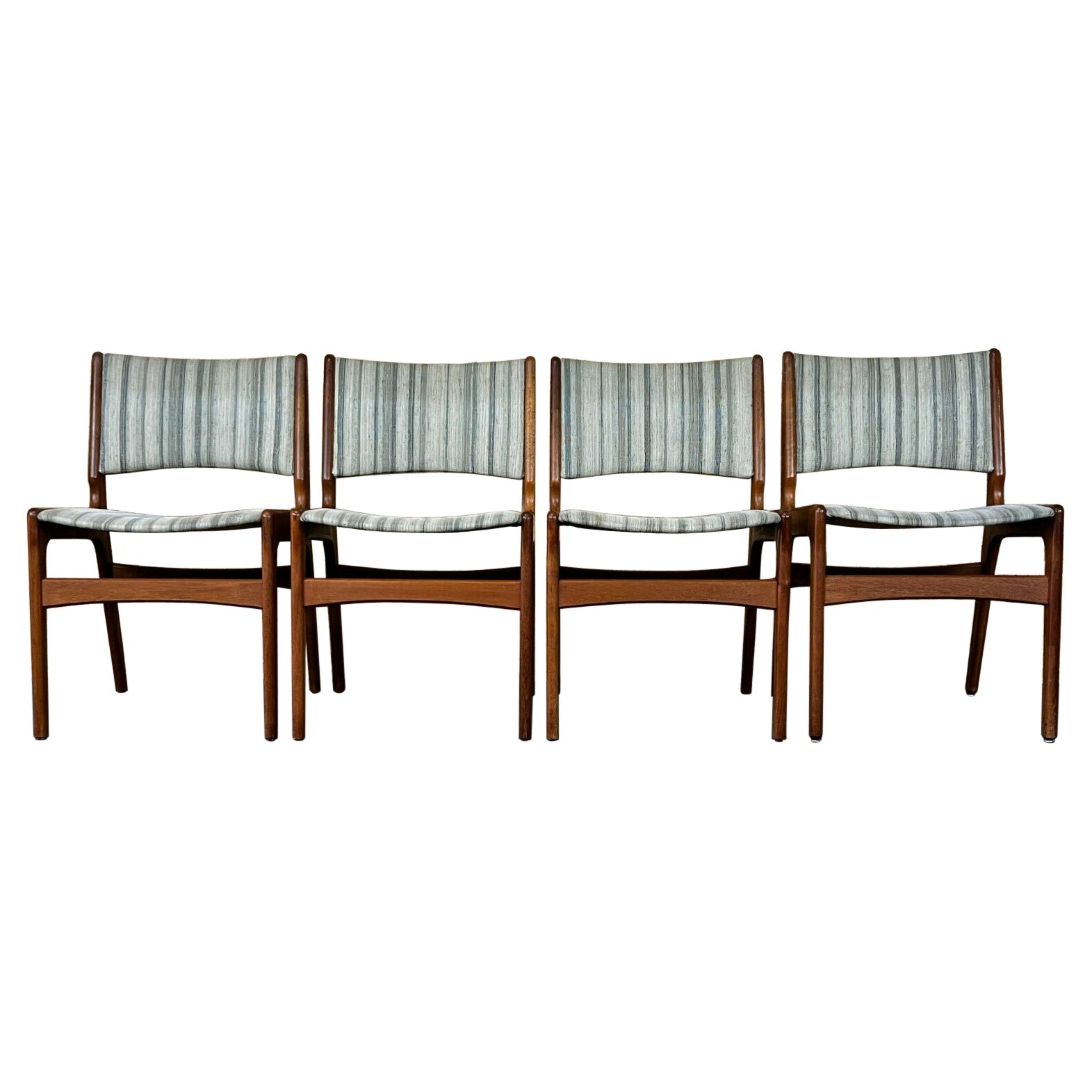 4x 60s 70s sillas de teca Silla Silla de comedor Henning Kjaernulf Danesa 60s