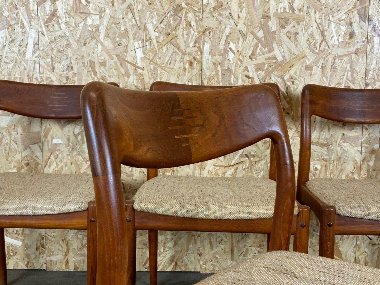 4x 60s 70s Teak Chairs Chair Johannes Andersen for Uldum Møbelfabrik 4